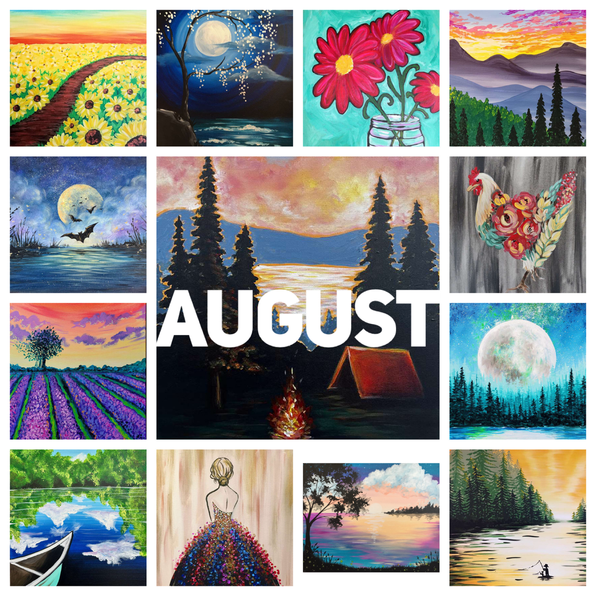 Sip, Paint, and Relax: Join August Classes at Pinot's Palette Cincinnati!